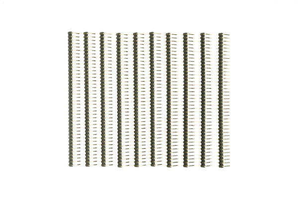 Male Header 40 Pin Break Away, Right Angle, 10 PCS, Customizable