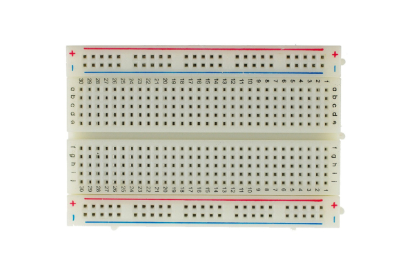 Solderless Breadboard 400 Tie Point, Self Adhesive, Interlocking