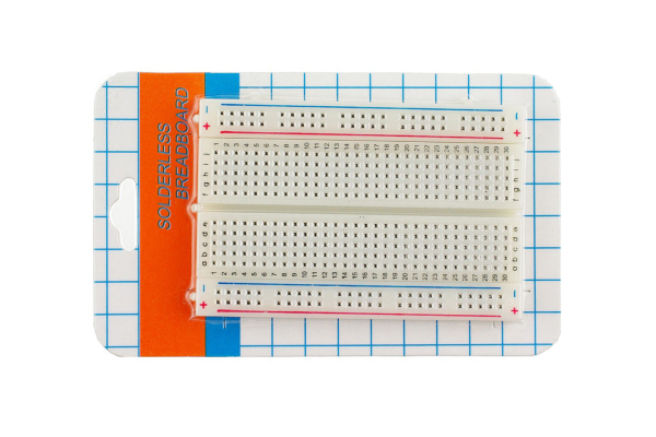 Solderless Breadboard 400 Tie Point, Self Adhesive, Interlocking