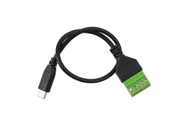 Power Cable, 5-Pin Type C Male to Solderless Terminal, 30cm, 5V 2A Output