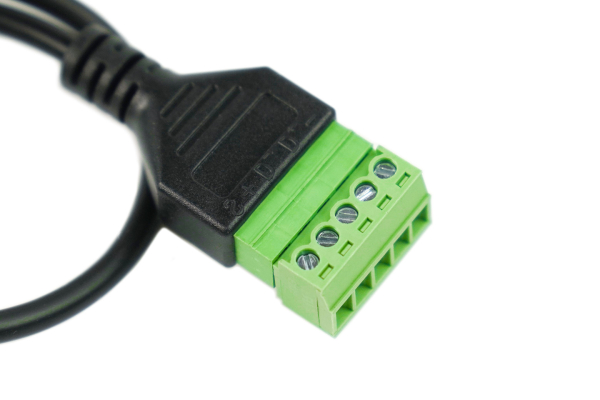 Power Cable, 5-Pin Type C Male to Solderless Terminal, 30cm, 5V 2A Output