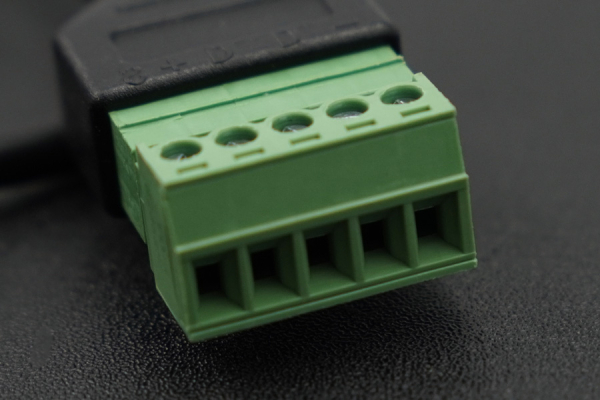 Power Cable, 5-Pin Type C Male to Solderless Terminal, 30cm, 5V 2A Output