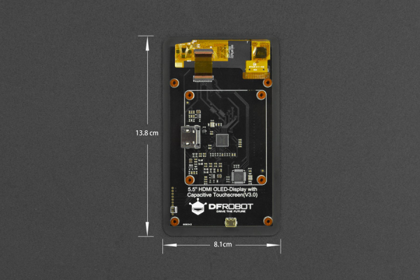OLED-Display 5.5'' HDMI, Capacitive Touch, 1080p, USB-Powered