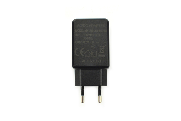 USB Power Supply 5V@3A (EU) for Raspberry Pi 4, CE Certified