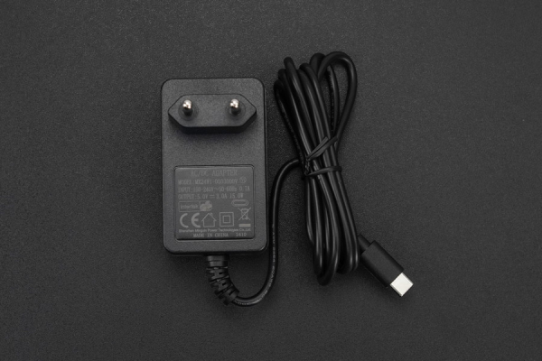 USB Power Supply 5V@3A (EU) for Raspberry Pi 4, CE Certified