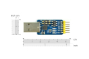 USB to Serial Converter, 6-in-1, 3.3V/5V, USB-TTL/232/485