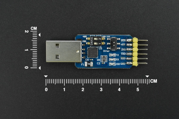 USB to Serial Converter, 6-in-1, 3.3V/5V, USB-TTL/232/485