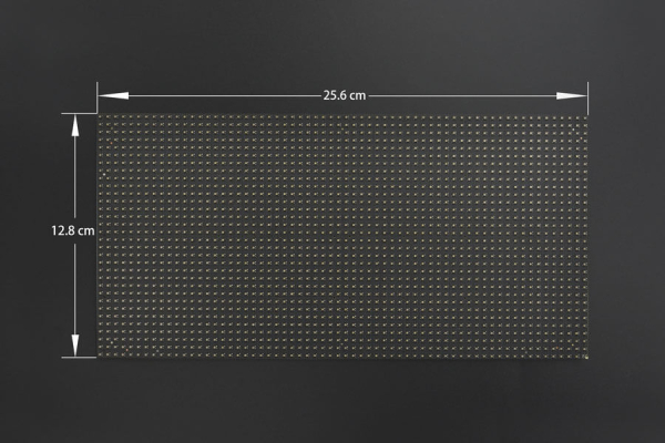 Flexible RGB LED Matrix, 64x32, 4mm Pitch, 256x128mm, 5V, 18W