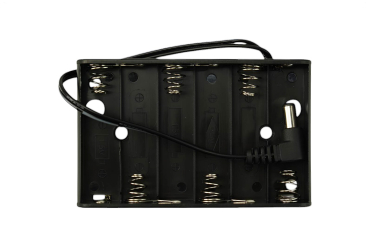 Battery Holder 6xAA 7.2V/9V with DC2.1 Power Jack