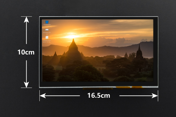 TFT DSI Capacitive Touchscreen, 7” 800x480, Compatible with Raspberry Pi 4B, 3B+, 3B