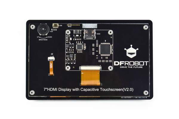 HDMI Display 7'', Capacitive Touchscreen, Compatible with Raspberry Pi