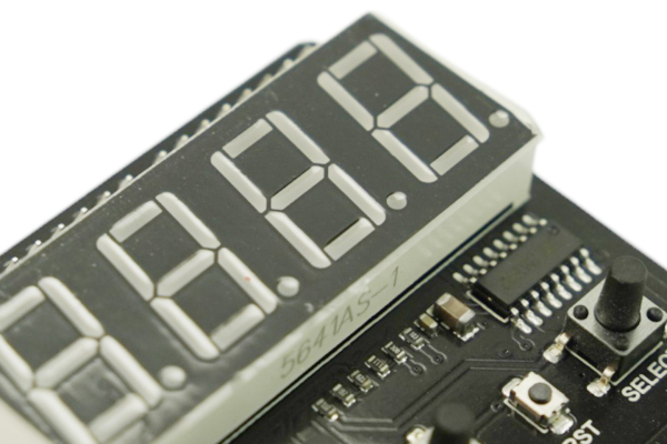 7 Segment LED Keypad Shield, 4 Digit, 5 Buttons, I2C, 5V