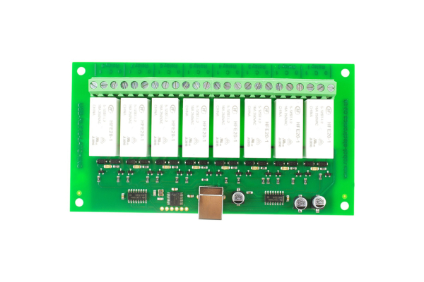 8 Channel Relay USB RLY16L, Low Power Version, Up to 16Amp