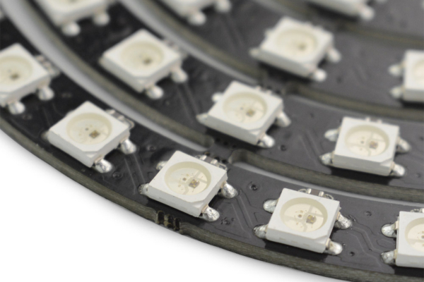 93 LEDs WS2812B RGB 6 Ring Lamp, Cuttable, Cascade Control