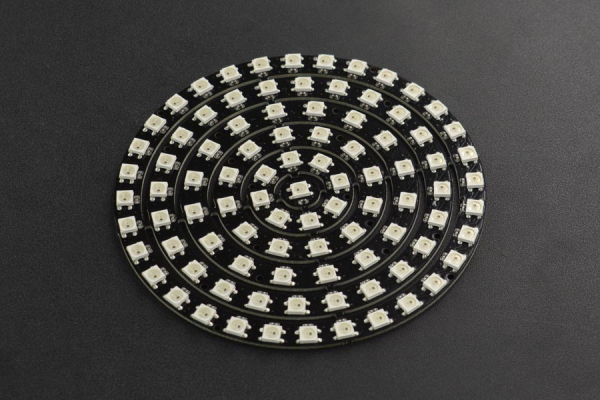 93 LEDs WS2812B RGB 6 Ring Lamp, Cuttable, Cascade Control