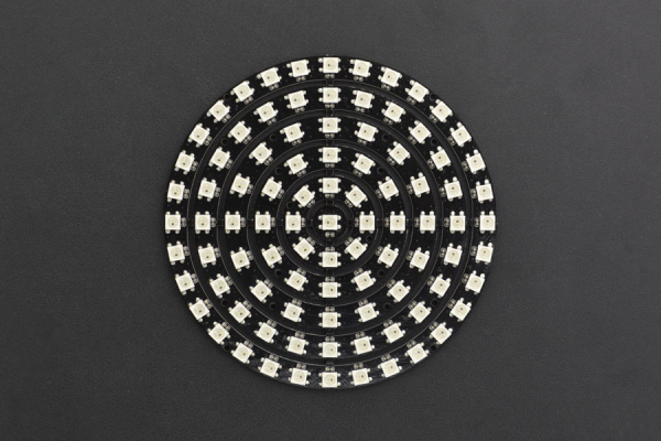 93 LEDs WS2812B RGB 6 Ring Lamp, Cuttable, Cascade Control