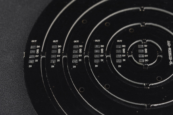 93 LEDs WS2812B RGB 6 Ring Lamp, Cuttable, Cascade Control