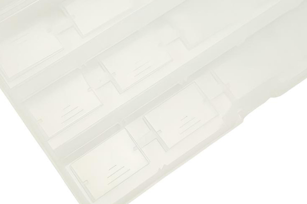 Parts Box - Durable Plastic, 10 Dividers, Translucent