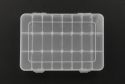 Parts Box - 24 Compartments, Durable Plastic, Translucent