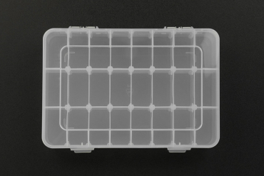 Parts Box - 24 Compartments, Durable Plastic, Translucent
