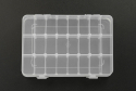 Parts Box - 24 Compartments, Durable Plastic, Translucent