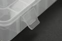 Parts Box - 24 Compartments, Durable Plastic, Translucent