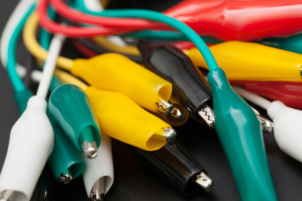 Alligator Clip Test Cables, 10 PCS, 22 Gauge, 30cm, Multi-Color