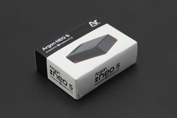 Aluminum Case NEO 5 BRED with Built-in Cooling Fan, Compatible with Raspberry Pi 5