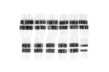 Aluminum Electrolytic Capacitor Pack, 100 PCS, 12 Sets, Various Voltages