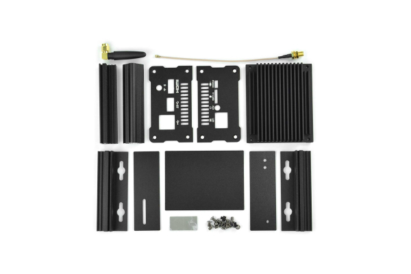 Aluminum Heatsink Case V1, All-Metal, Passive, Ext. Antenna, Wall-Mount