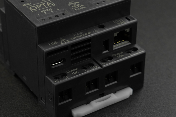 Arduino Opta WiFi Micro PLC, Ethernet and USB-C ports, RS485, WiFi/Bluetooth LE