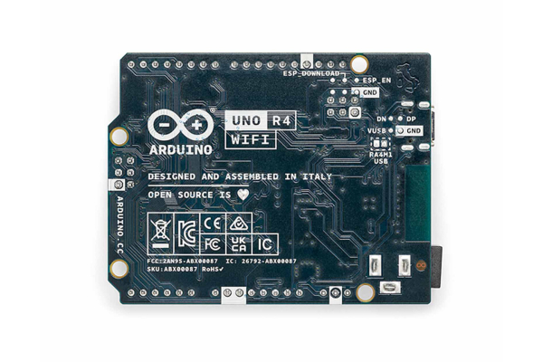 Arduino UNO R4 WiFi, 48MHz, 256KB Flash, 32KB SRAM, USB-C, CAN, DAC