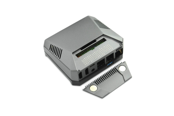 Argon ONE M.2 Case for Raspberry Pi 4B, Dual HDMI, Aluminum, Cooling Fan