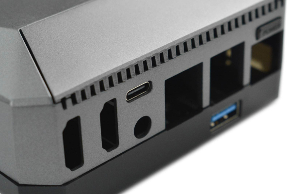 Argon ONE M.2 Case for Raspberry Pi 4B, Dual HDMI, Aluminum, Cooling Fan