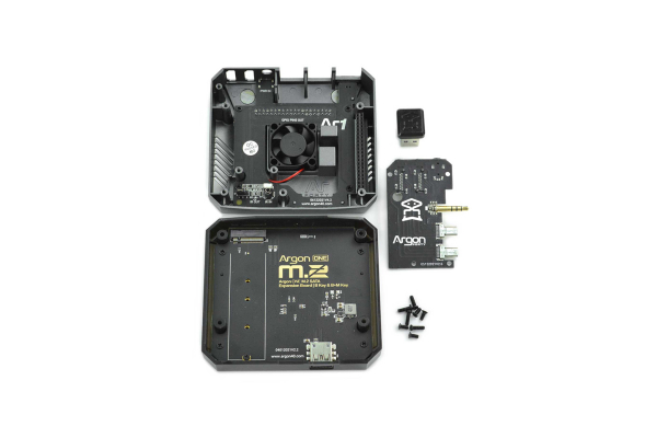 Argon ONE M.2 Case for Raspberry Pi 4B, Dual HDMI, Aluminum, Cooling Fan