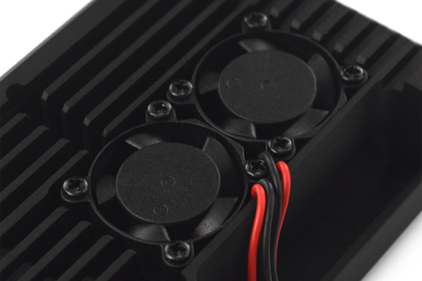 Armor Case (2510) Dual Fans, Aluminum, Acrylic Window for Pi 4