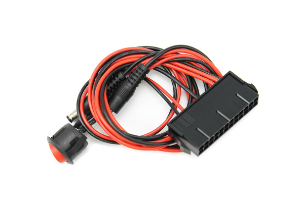 Power Cable ATX to DC5.5*2.5 Male with Button Switch, 50cm, Compatible with LattePanda Sigma