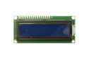 16x2 tegn-LCD, hvid tekst på blå baggrund