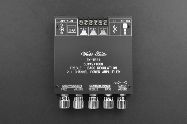 Bluetooth Amplifier-50W+100W, Bass Treble, Bluetooth 5.0, 12-24V