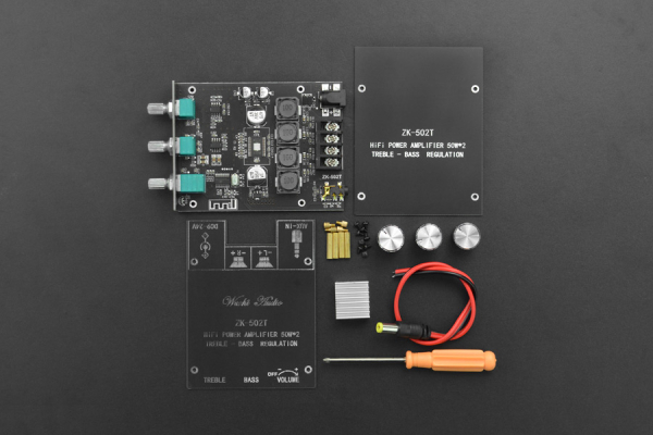 Bluetooth Amplifier - 50W*2, AUX+BT 5.0, Protection, 9-24V