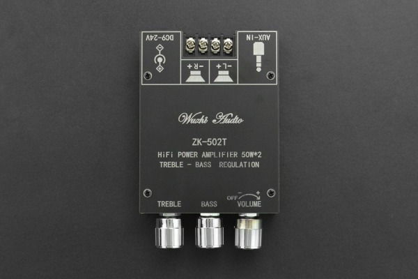 Bluetooth Amplifier - 50W*2, AUX+BT 5.0, Protection, 9-24V