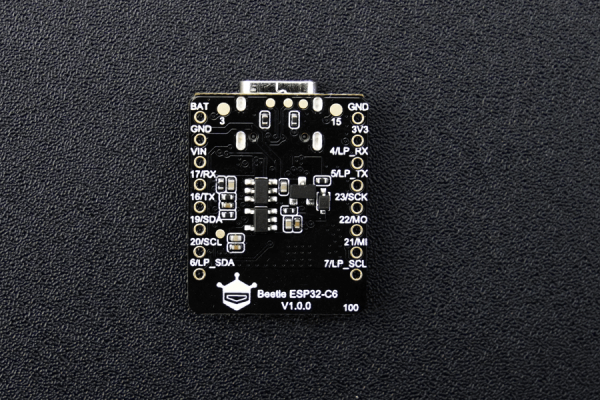 Beetle ESP32 C6 Mini  for Wireless Smart Wearable Device, supports BLE, Battery Charging.