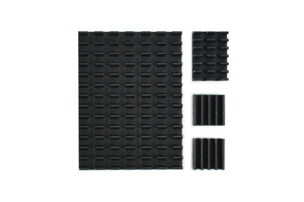 Heatsink Kit Black Aluminum w/ Adhesive for Raspberry Pi 4B