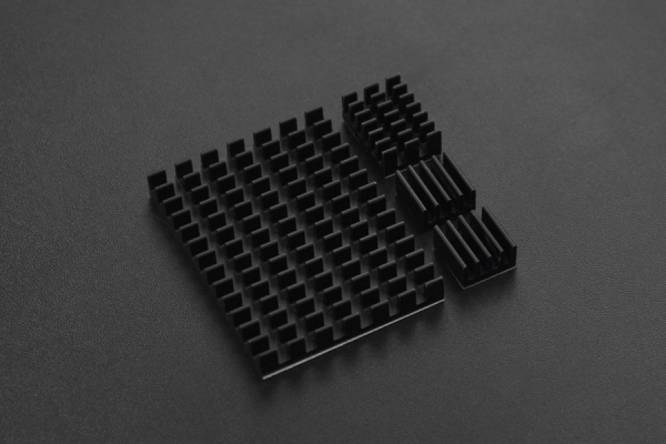 Heatsink Kit Black Aluminum w/ Adhesive for Raspberry Pi 4B