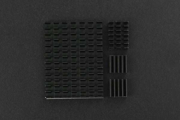 Heatsink Kit Black Aluminum w/ Adhesive for Raspberry Pi 4B