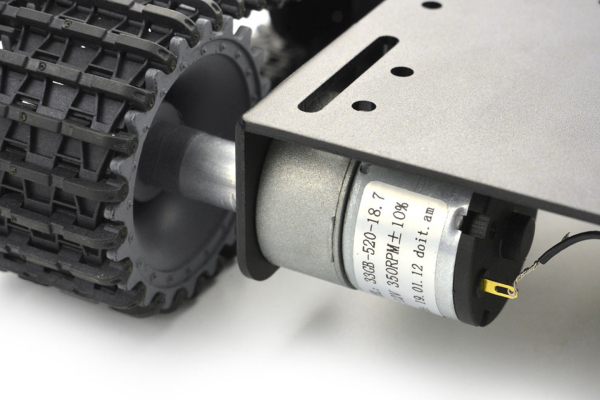 Tracked Robot Chassis Black Gladiator, Aluminium, High Power Motors