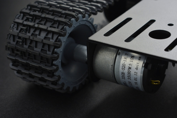 Tracked Robot Chassis Black Gladiator, Aluminium, High Power Motors