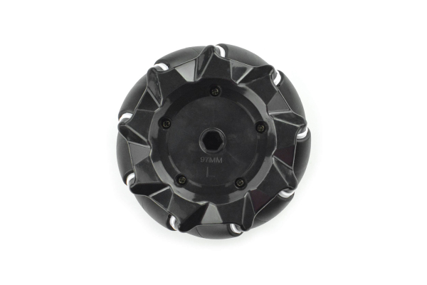 Mecanum Wheel Black (97mm) - Left, 9 Rollers, 15kg Load