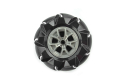 Mecanum Wheel Black (97mm) - Left, 9 Rollers, 15kg Load