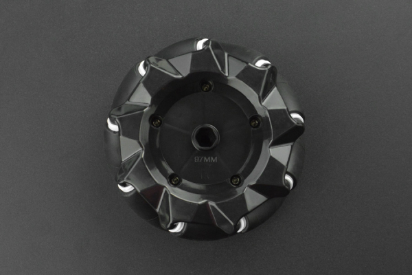 Mecanum Wheel 97mm, Black, Right, Omnidirectional, 15kg Load